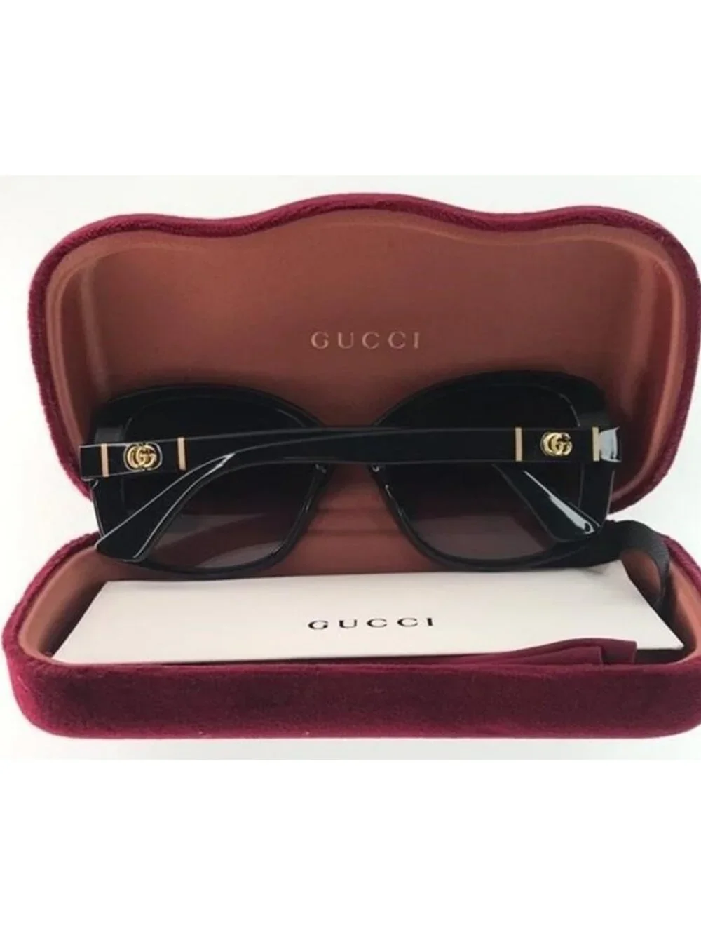 Gucci. Black Ship Same Day Ladies Gg0762s 001 56. Sunglasses - Picture 12 of 12